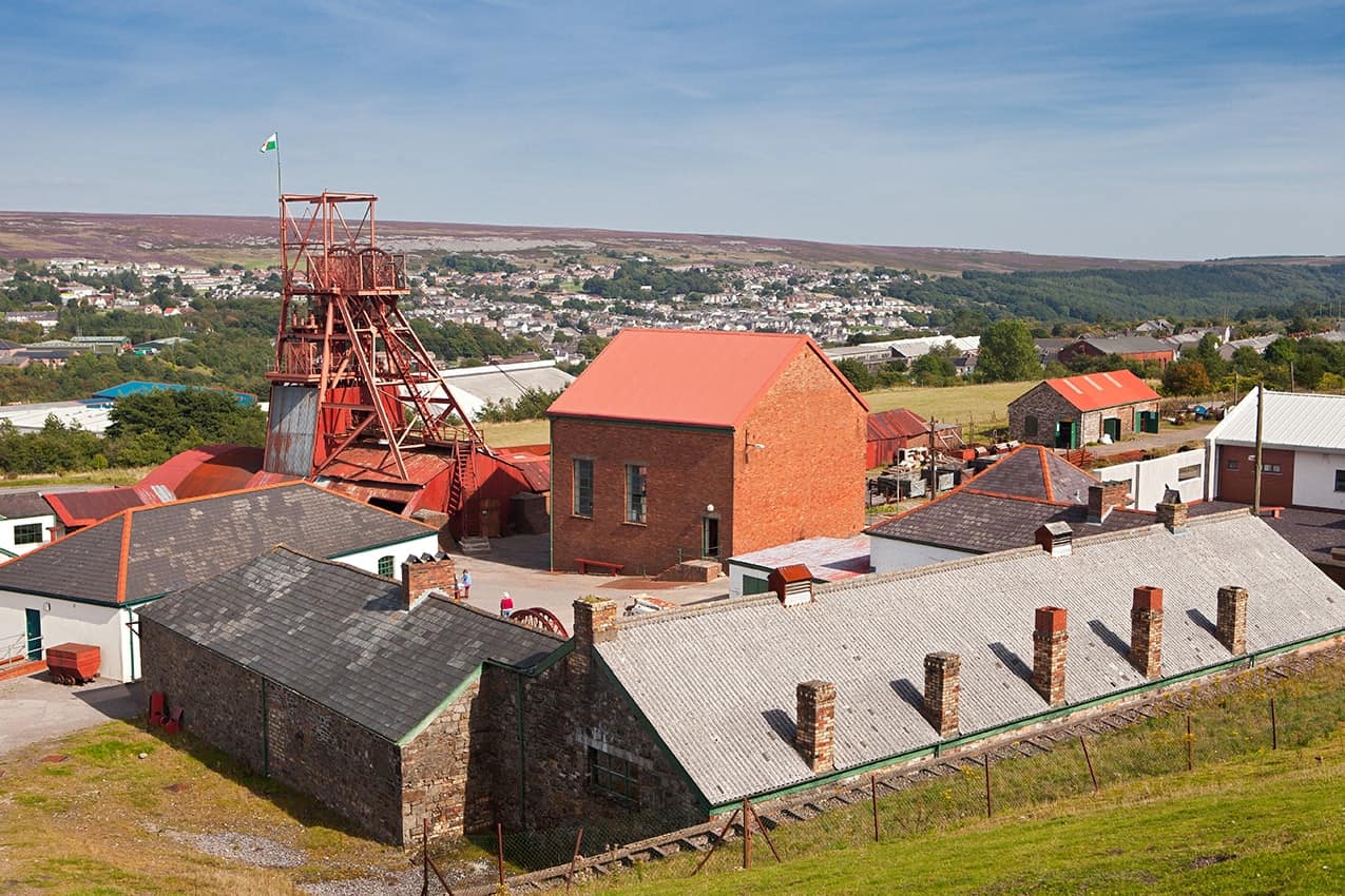 A view from above Big Pit National Coal Museum, Blaenavon. One of the stops on our sightseeing tours of Wales.