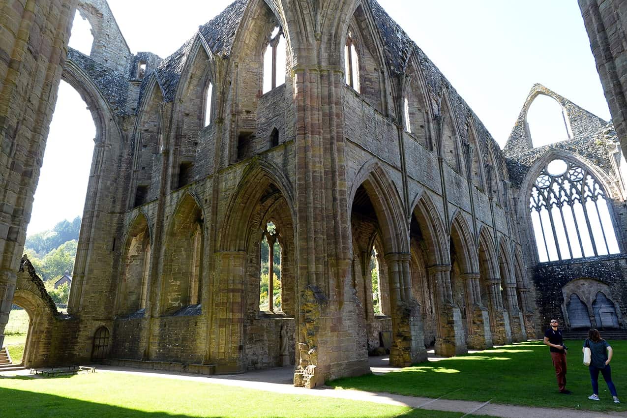 A view from inside Tintern Abbey, Monmouthshire. We visit the magnificent Tintern Abbey on our sightseeing tours of Wales.