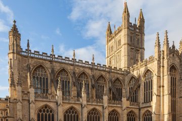 a view of bath abbey in the city of bath